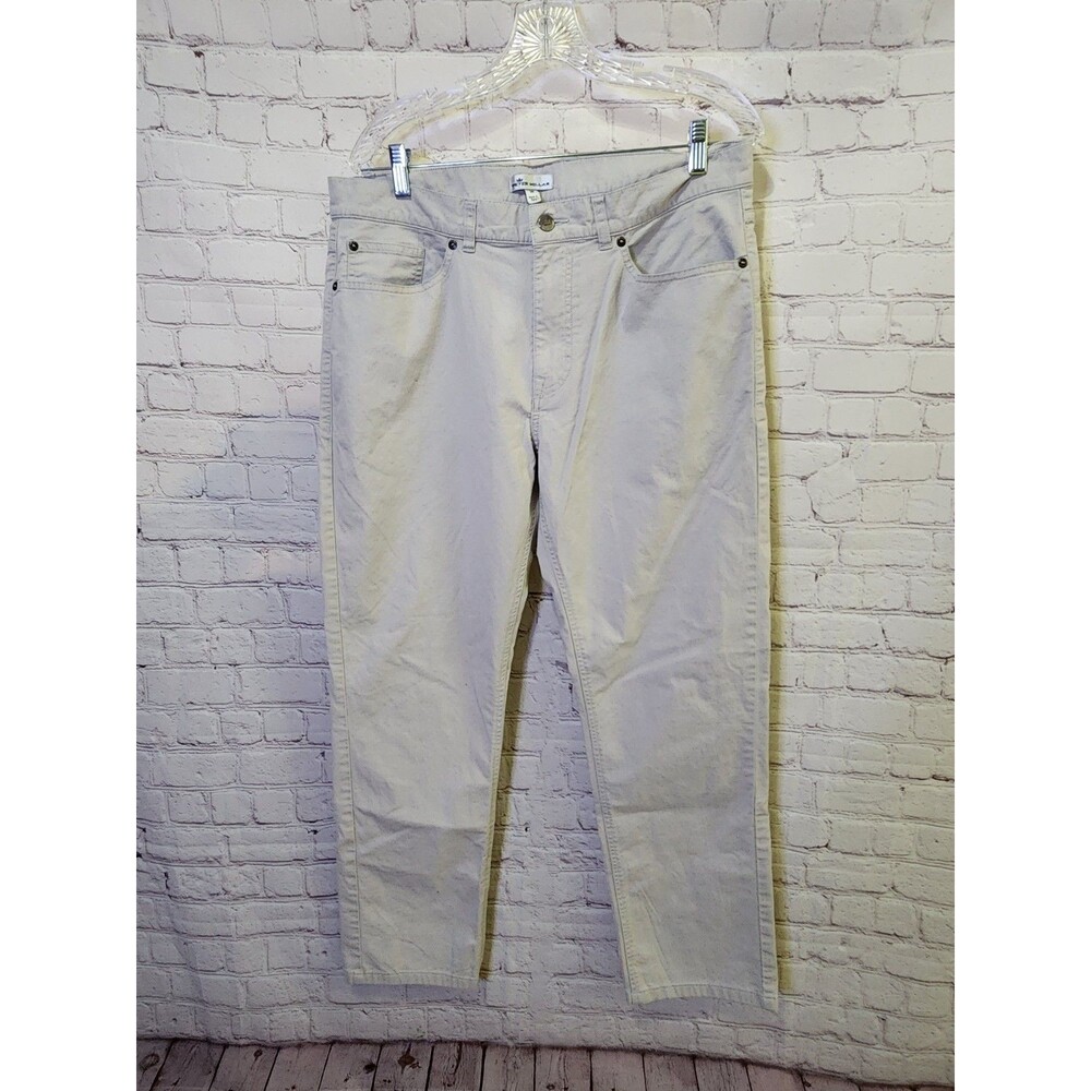 Peter Millar Chino Pants Mens 35 Khaki Light Tan Pima Cotton Blend Golf Casual